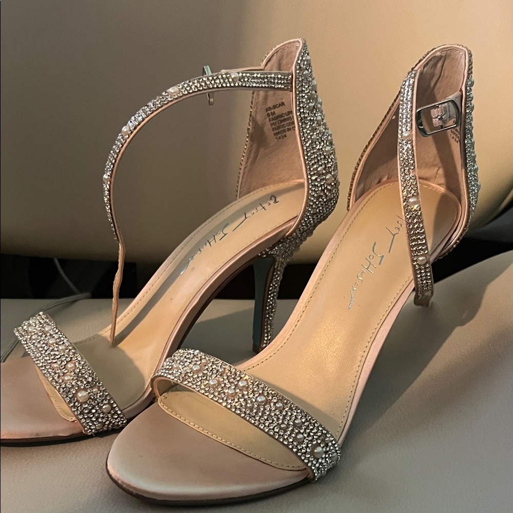Blue by Betsey Johnson Sparkling Silver Heels